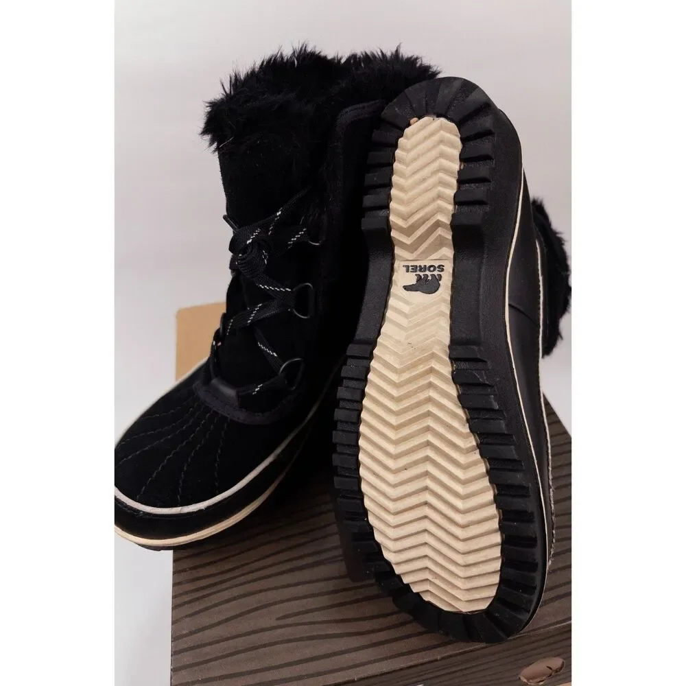 Sorel Tivoli II Women’s Black Suede Waterproof Winter Boots Size 7.5